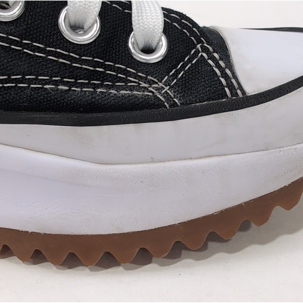 Converse Run Star Hike High Top Platform Sneakers Womens 8.5 Mens 7 Black White - Picture 16 of 16